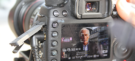 En tournage à Tours avec Jean-Marc Sylvestre