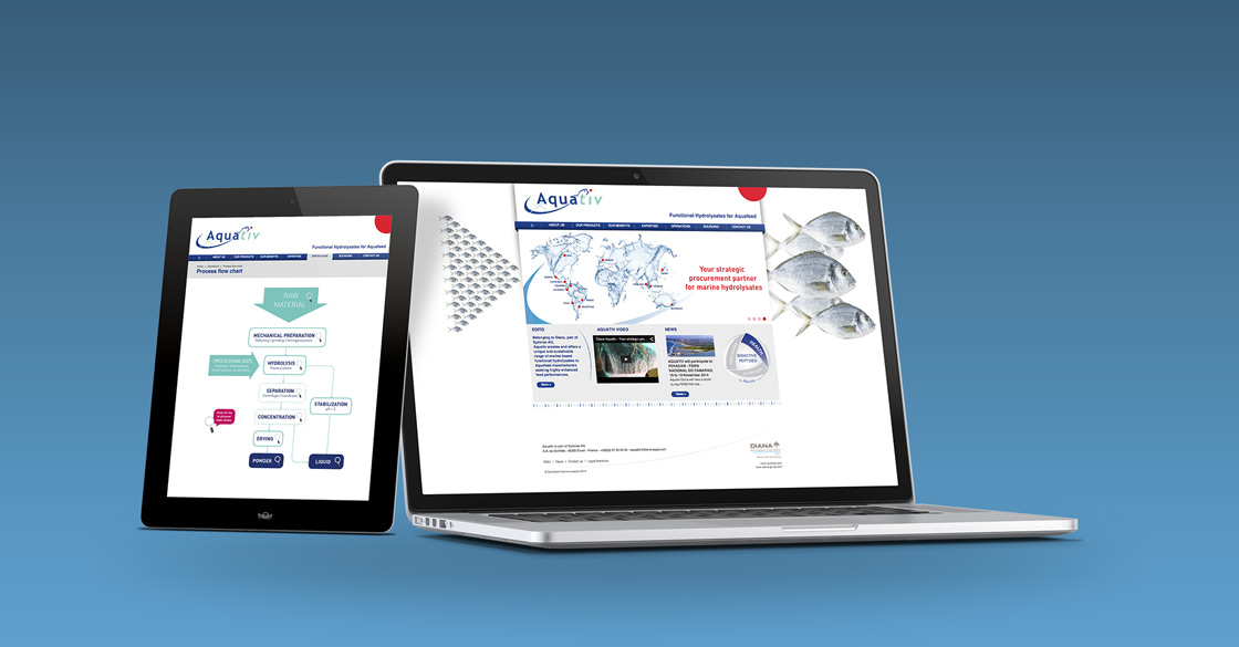 Site internet pour Aquativ - Diana