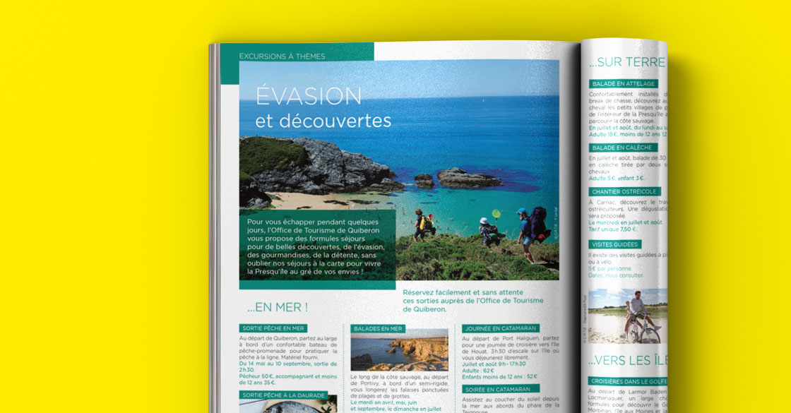 Quiberon Magazine page excursions