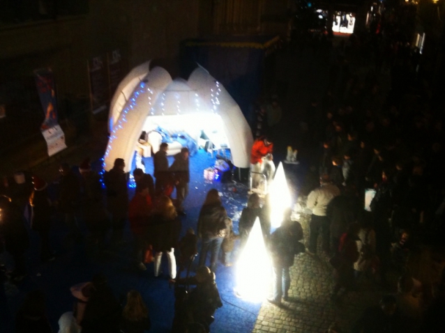 L'igloo de Quintesis pour les animations de Noël à Vannes