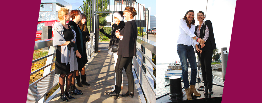 Shooting photo de l'équipe Scarpe au Piano Barge
