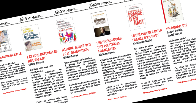 Fiches de lecture Les Libraires Ensemble