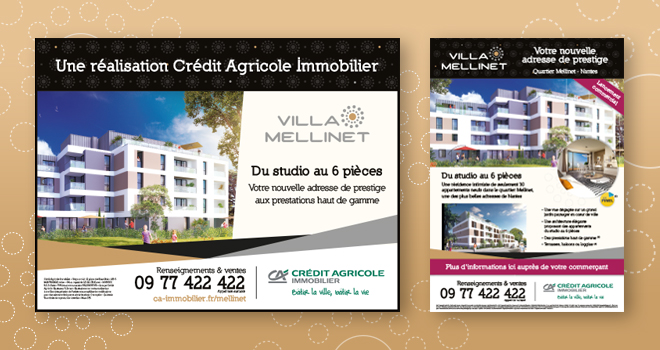 Affiches 4x3 et A3 pour Villa Mellinet à Nantes