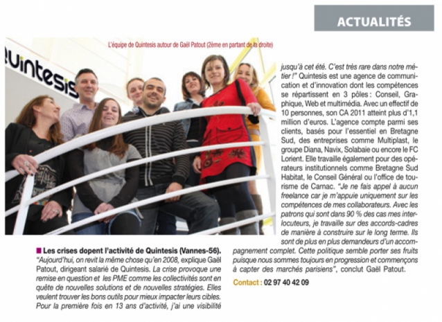 Quintesis dans Bretagne économique