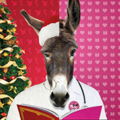 Âne Libraires Ensemble pour Les Blouses Roses et Noël 2016