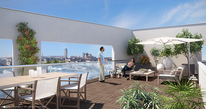 Depuis votre loggia ou terrasse, profitez de tous les horizons de la métropole nantaise