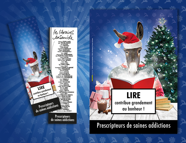 Marque-page et affiche Noël 2017 - Libraires Ensemble