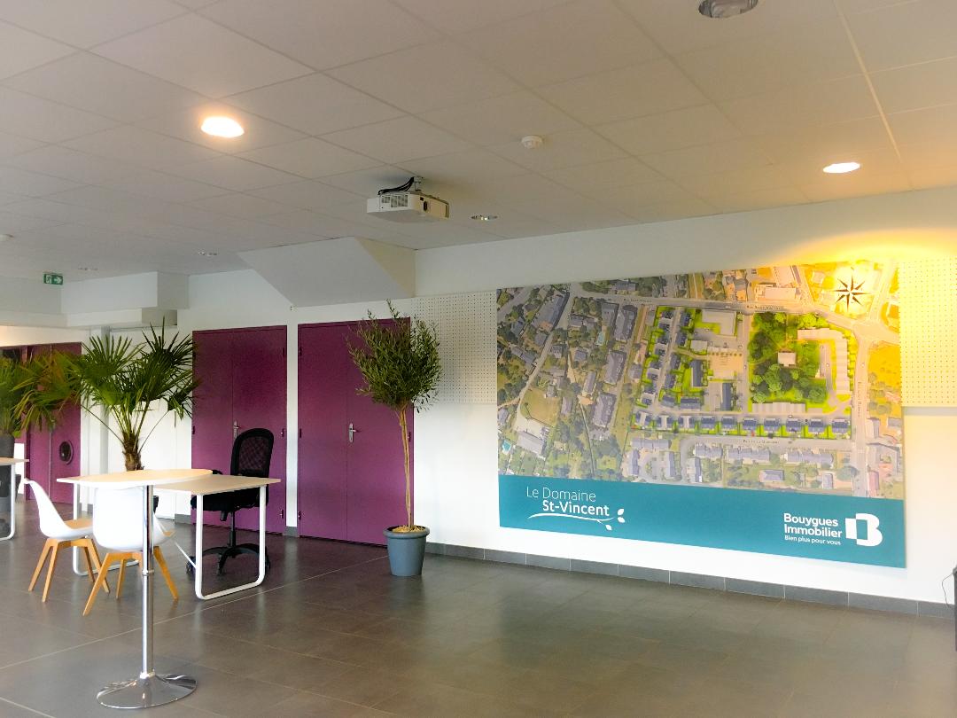 Plan masse et bureaux de vente