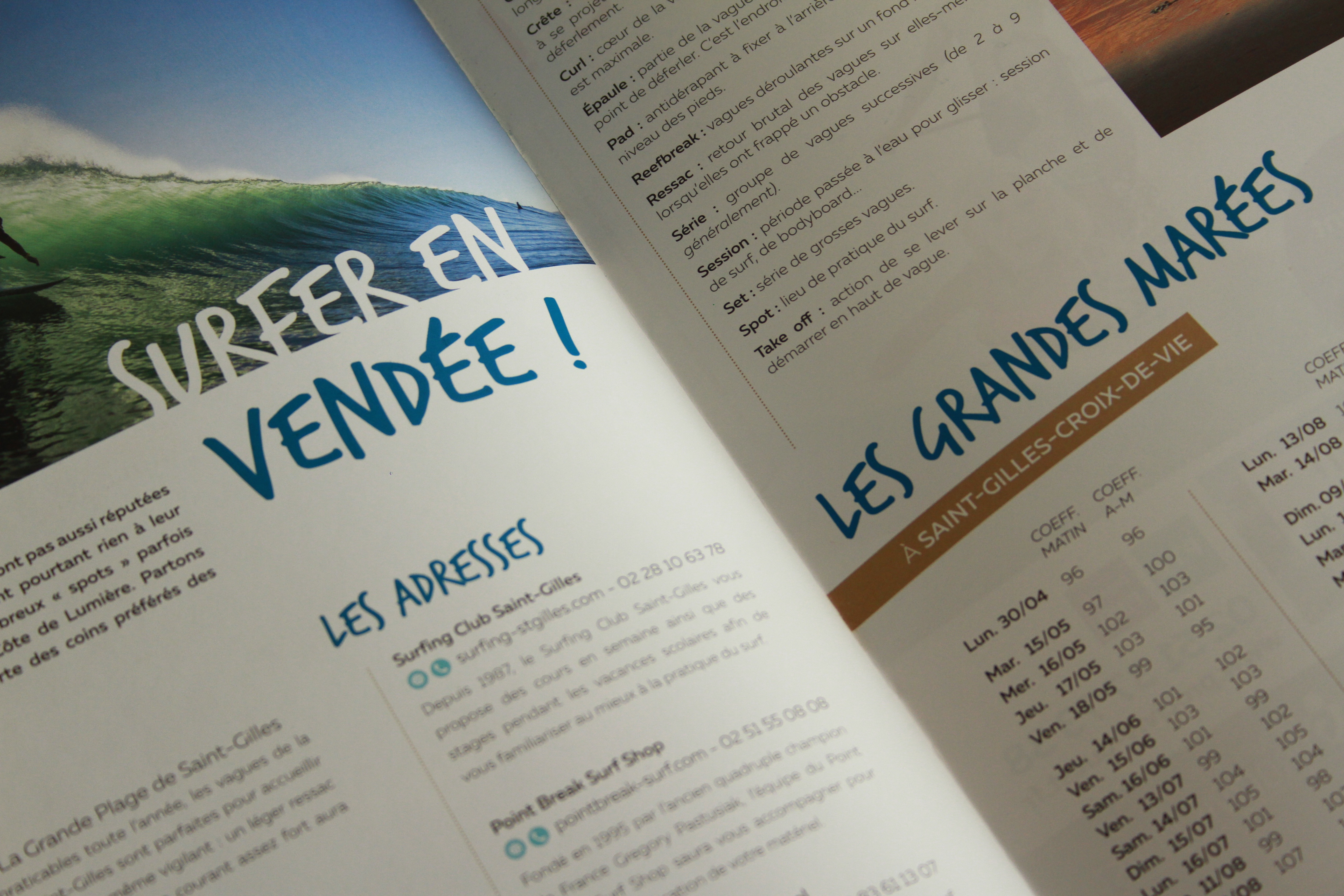 Zoom sur la page surf