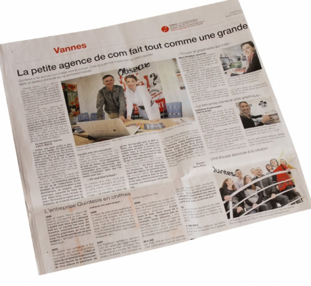 Article sur Quintesis dans Ouest France