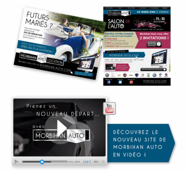 Supports print et digital pour Morbihan Auto