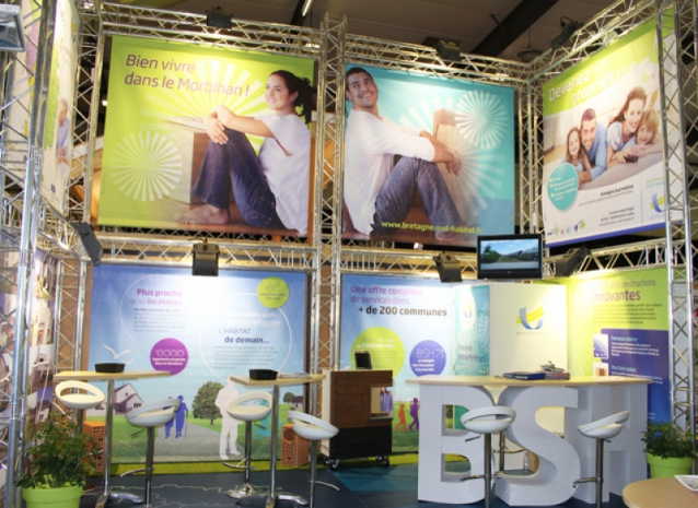 Stand pour Bretagne Sud Habitat - Salon de l'Habitat à Vannes