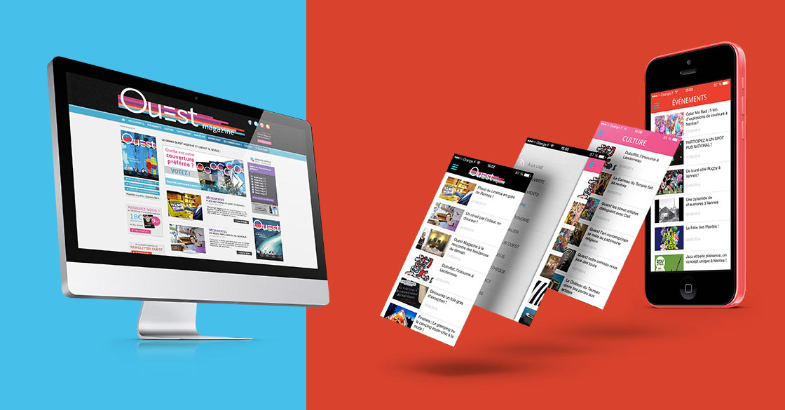 Site internet et application mobile pour Ouest Magazine