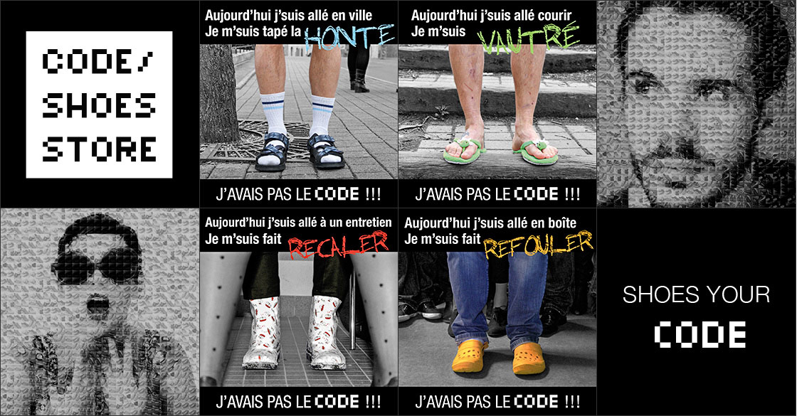 Campagne J'avais pas le Code - Code Shoes Store