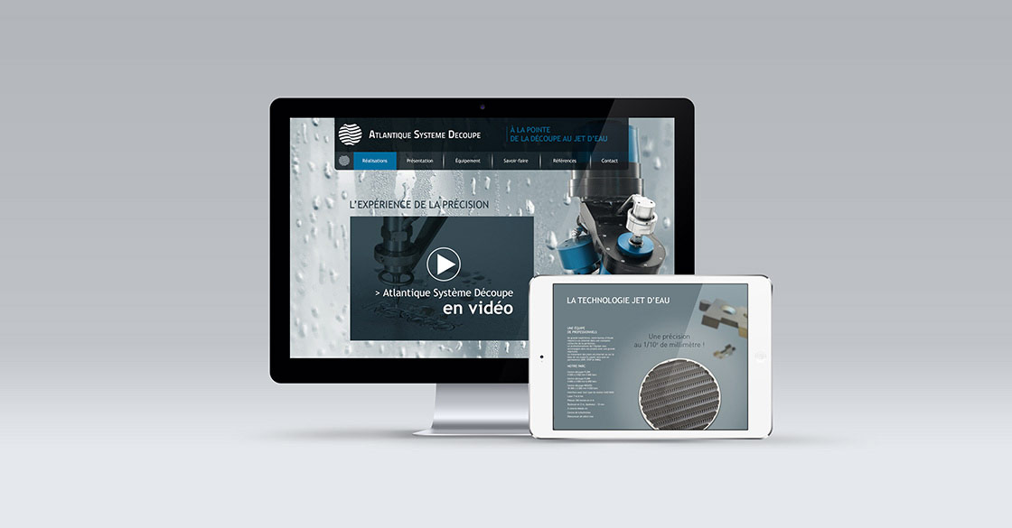 Site internet pour Atlantique Système Découpe